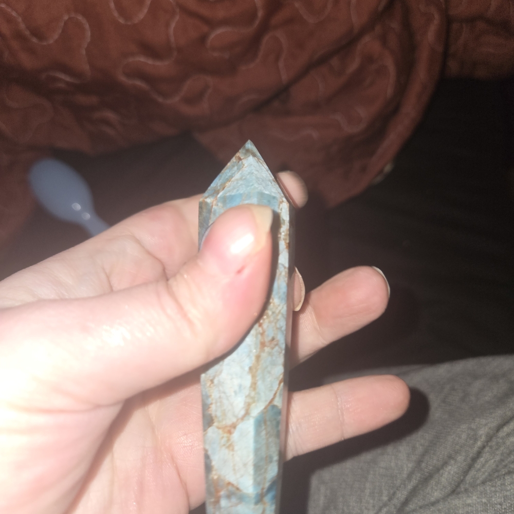 Blue and Brown Crystal Wand